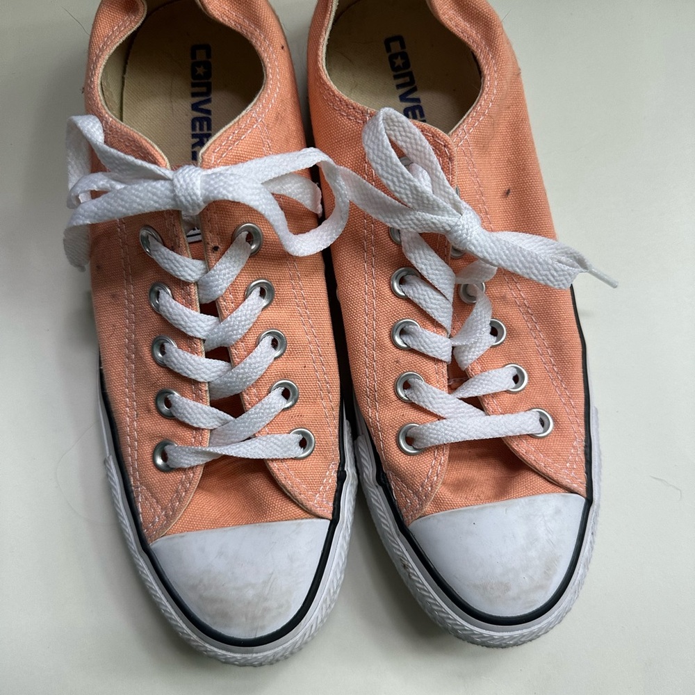 Converse Coral Canvas Sneakers